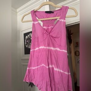 The Limited Pink and White Tie-Dye Tank Top